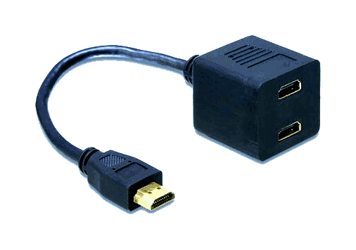 HDMI male Splitter 2-Port female passiv